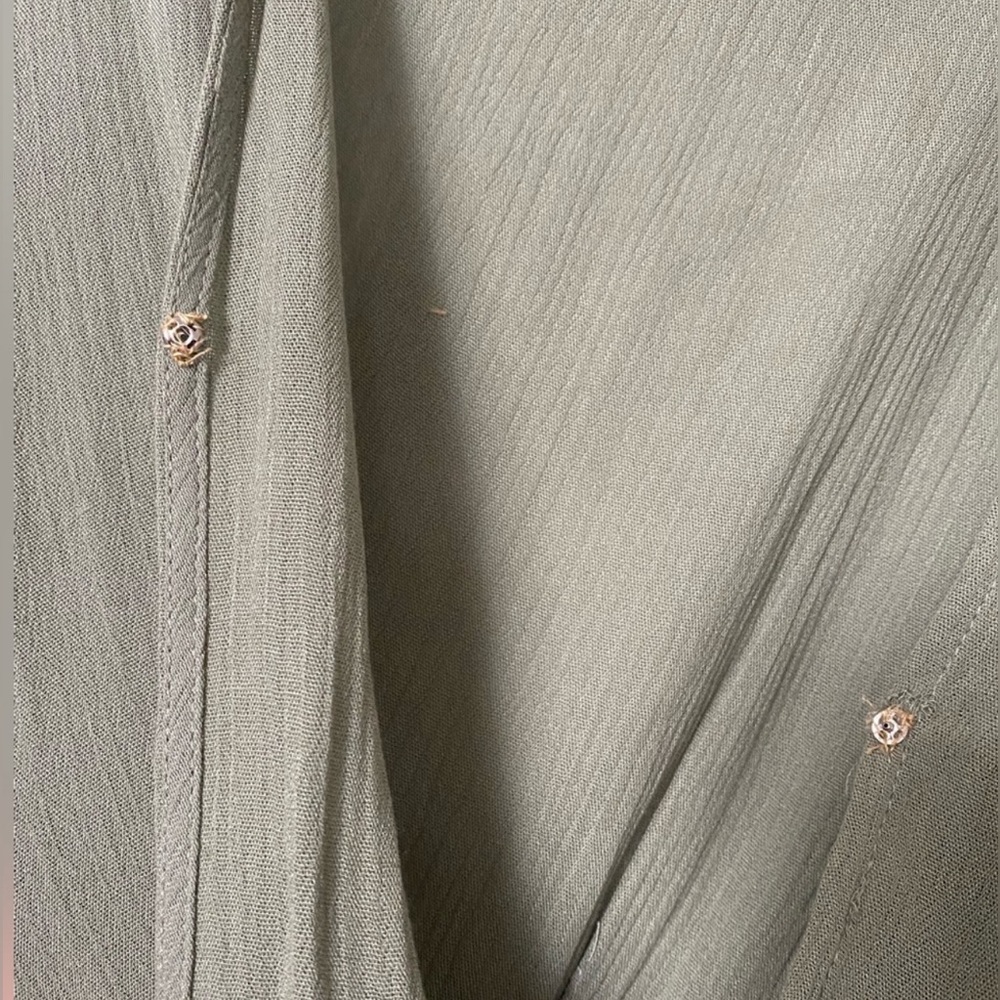Lulus Wrap Much Obliged Maxi Dress Olive Green Size Small - Picture 6 of 6
